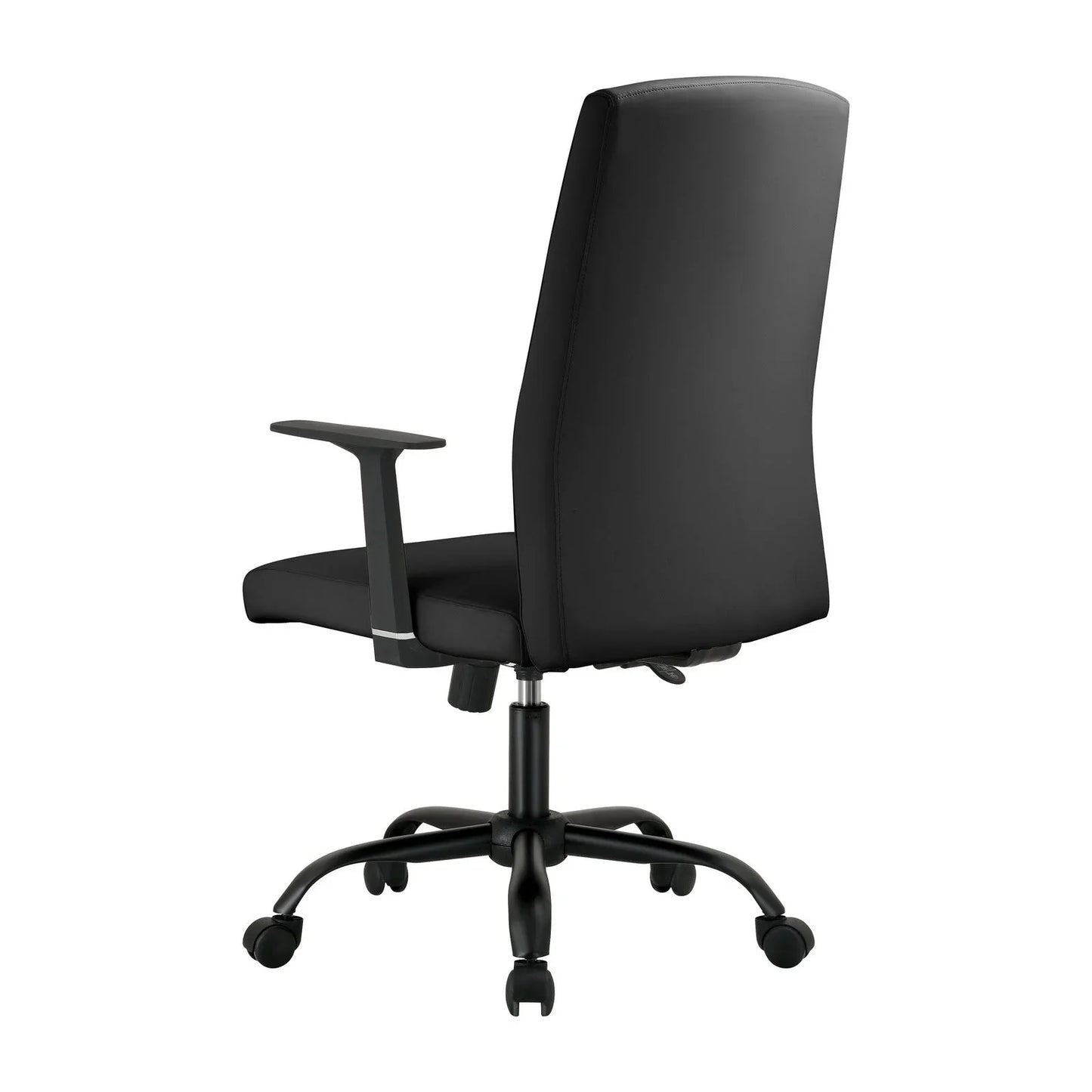 Evander Leather Office Chair in Aluminum with Adjustable Height and Swivel - Elax Furniture