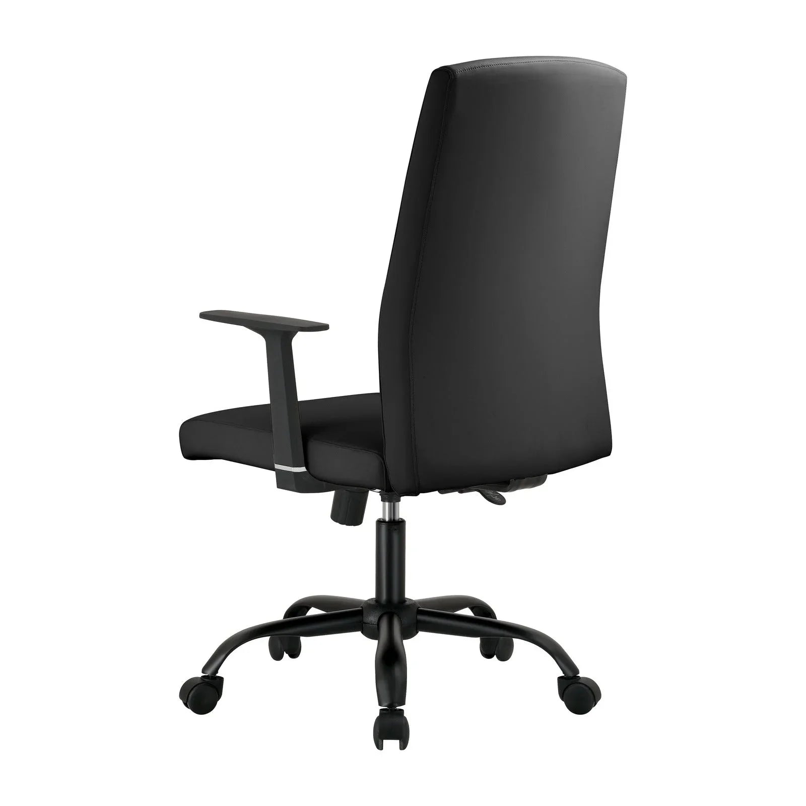 Evander Leather Office Chair in Aluminum with Adjustable Height and Swivel - Elax Furniture