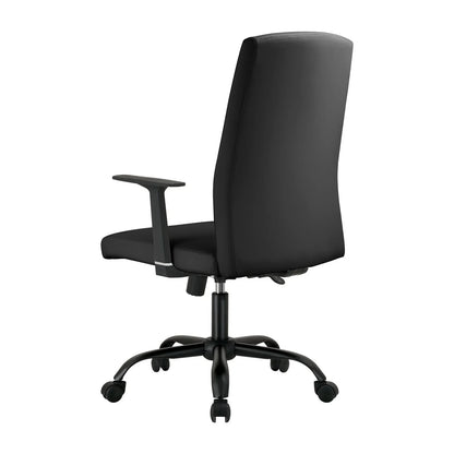 Evander Leather Office Chair in Aluminum with Adjustable Height and Swivel - Elax Furniture