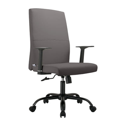 Evander Leather Office Chair in Aluminum with Adjustable Height and Swivel - Elax Furniture