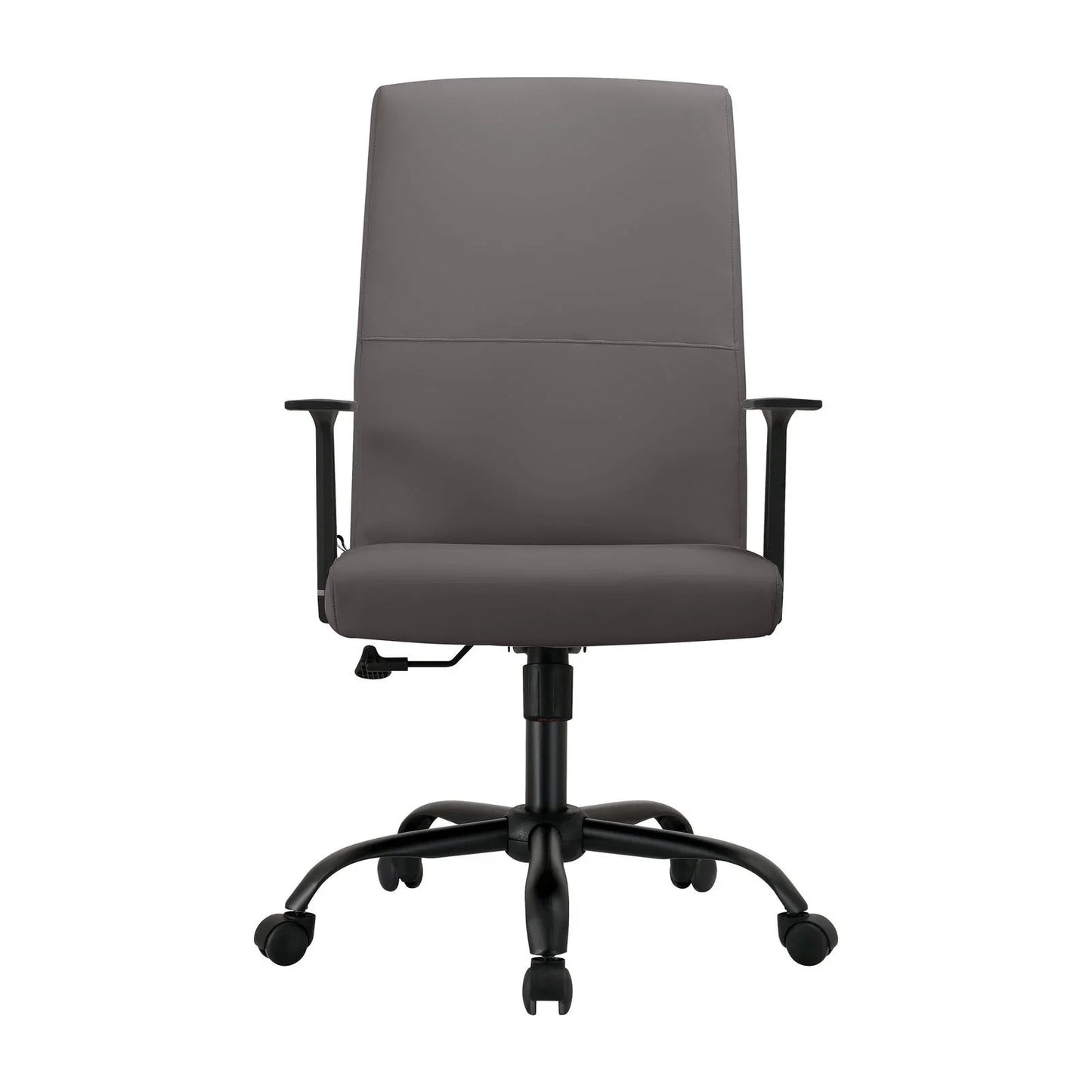 Evander Leather Office Chair in Aluminum with Adjustable Height and Swivel - Elax Furniture