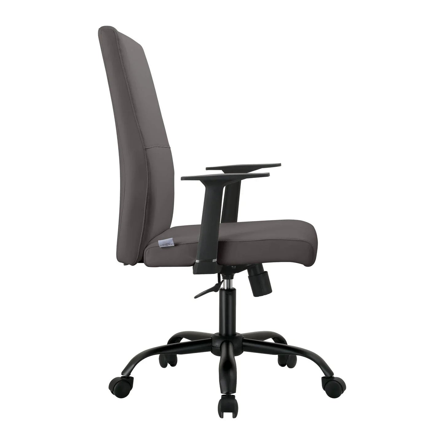Evander Leather Office Chair in Aluminum with Adjustable Height and Swivel - Elax Furniture