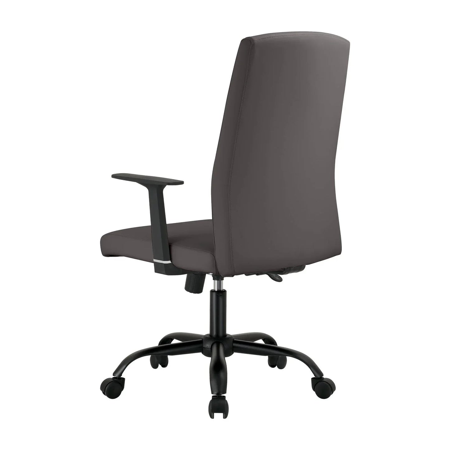 Evander Leather Office Chair in Aluminum with Adjustable Height and Swivel - Elax Furniture
