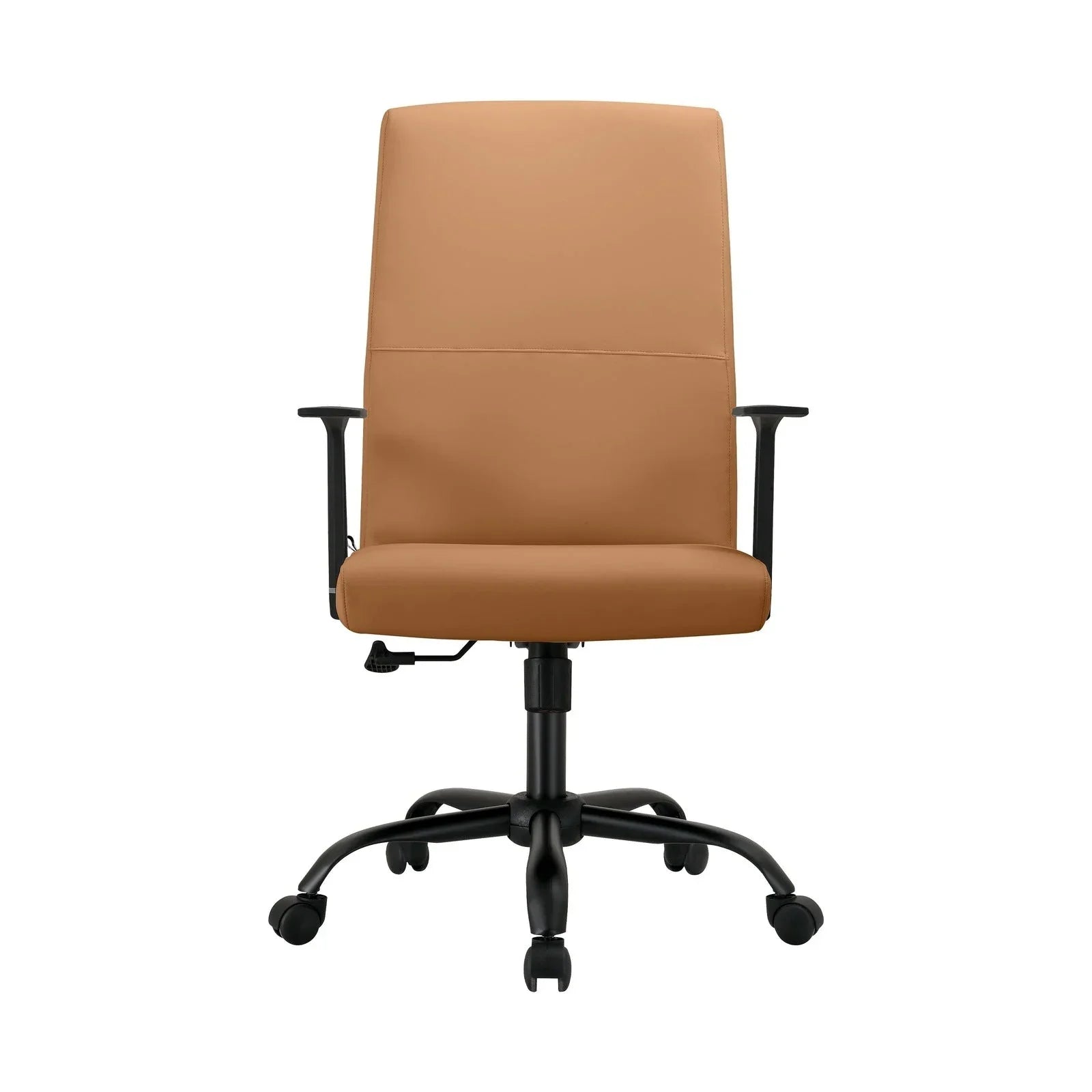Evander Leather Office Chair in Aluminum with Adjustable Height and Swivel - Elax Furniture