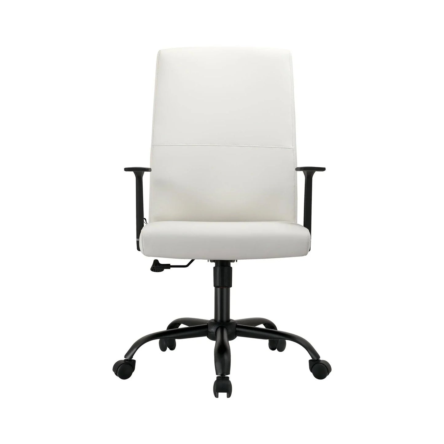 Evander Leather Office Chair in Aluminum with Adjustable Height and Swivel - Elax Furniture