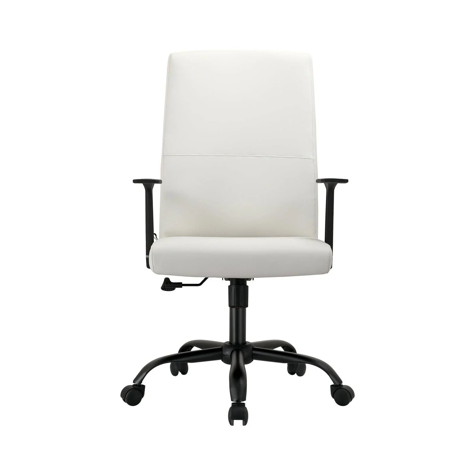 Evander Leather Office Chair in Aluminum with Adjustable Height and Swivel - Elax Furniture