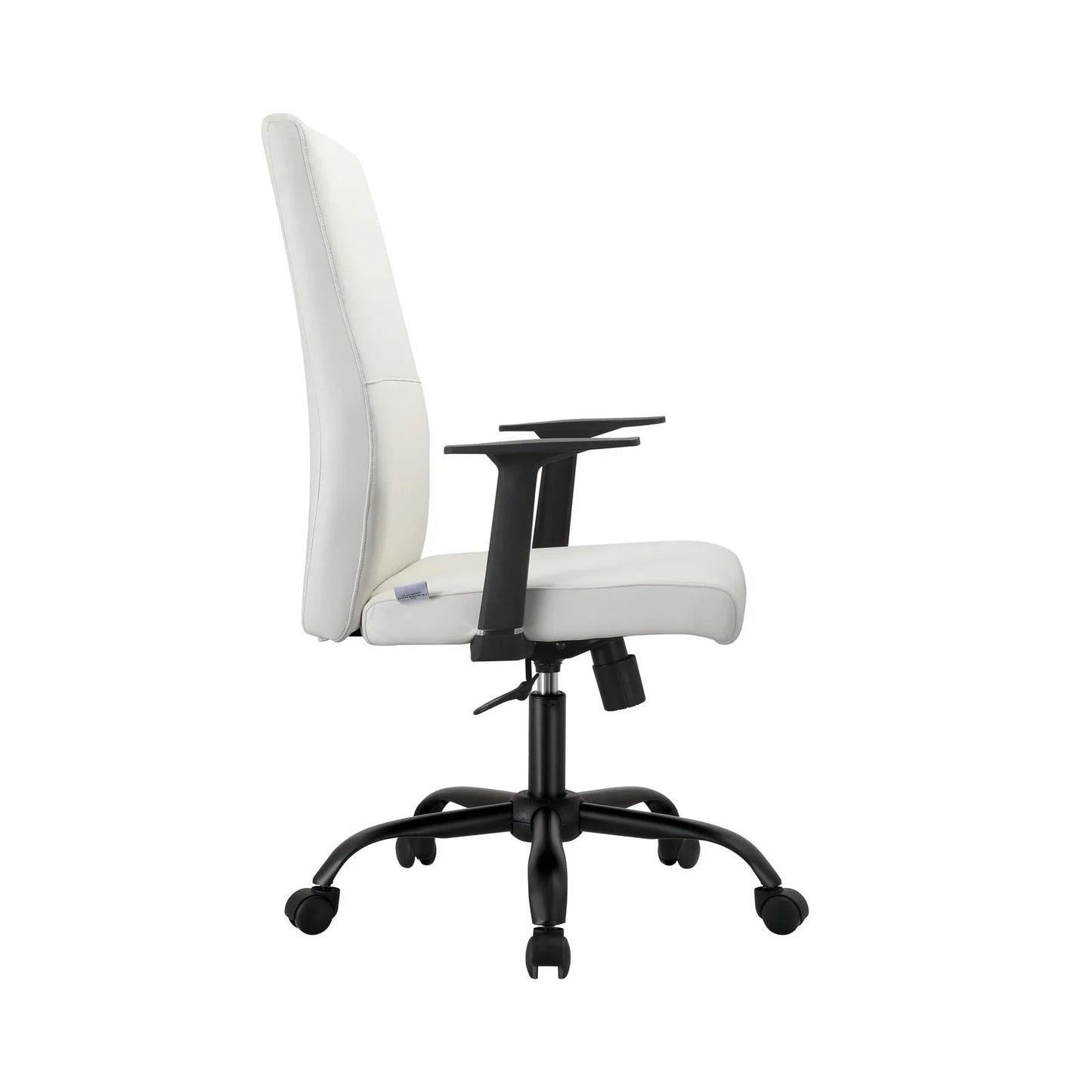 Evander Leather Office Chair in Aluminum with Adjustable Height and Swivel - Elax Furniture