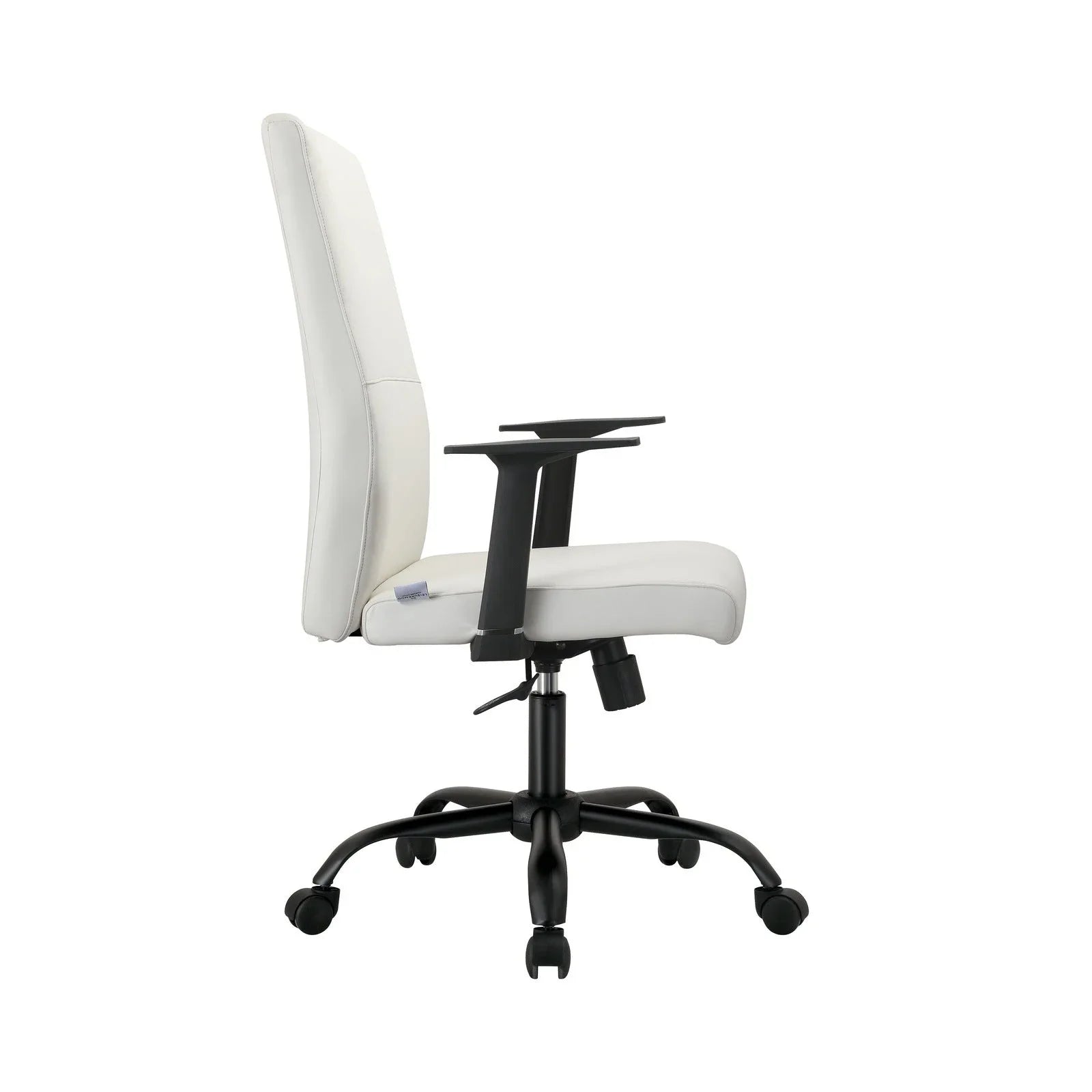 Evander Leather Office Chair in Aluminum with Adjustable Height and Swivel - Elax Furniture