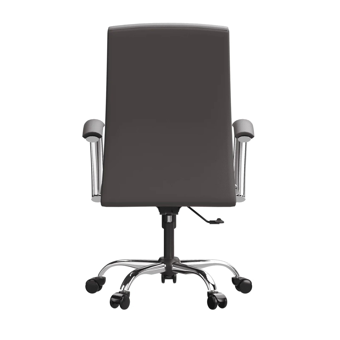 Evander Modern Swivel Office Chair in Faux Leather with Adjustable Height and Silver Frame - Elax Furniture