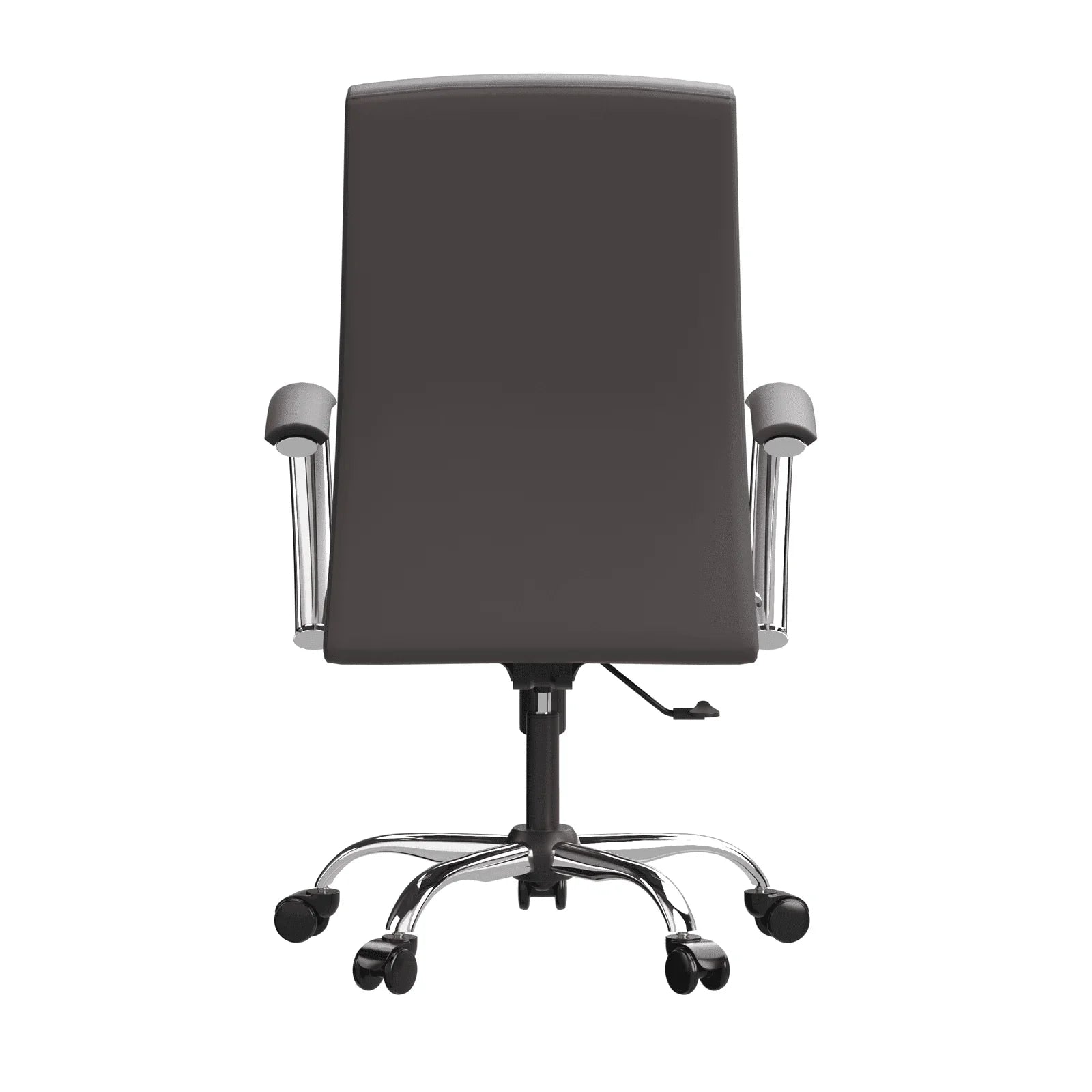 Evander Modern Swivel Office Chair in Faux Leather with Adjustable Height and Silver Frame - Elax Furniture