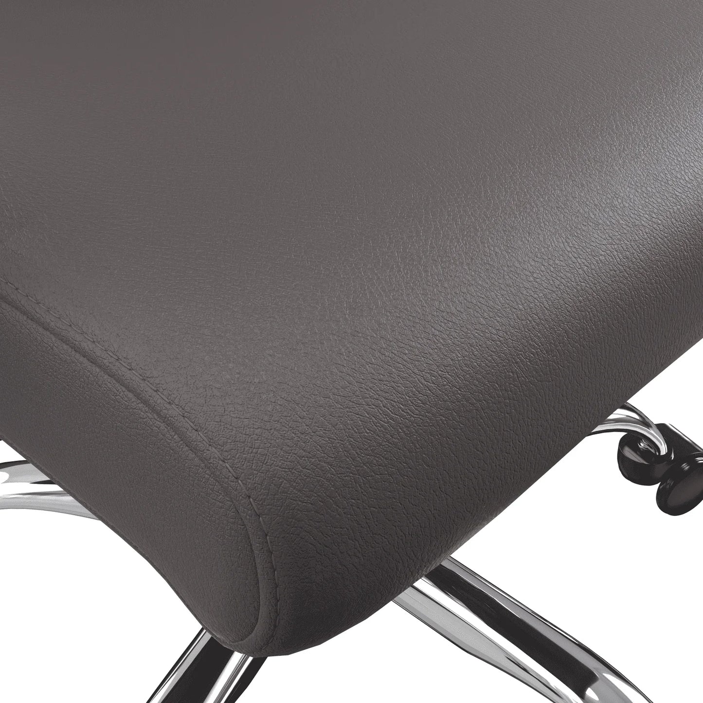 Evander Modern Swivel Office Chair in Faux Leather with Adjustable Height and Silver Frame - Elax Furniture