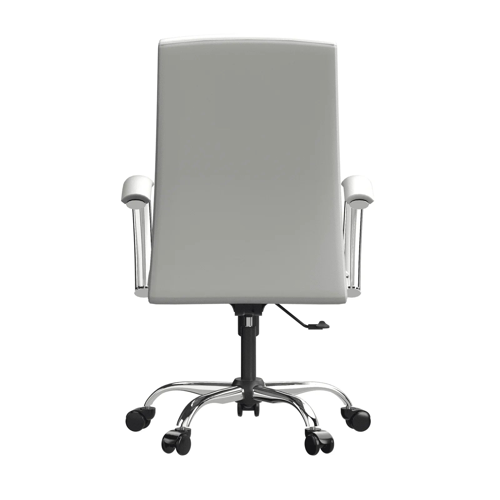 Evander Modern Swivel Office Chair in Faux Leather with Adjustable Height and Silver Frame - Elax Furniture
