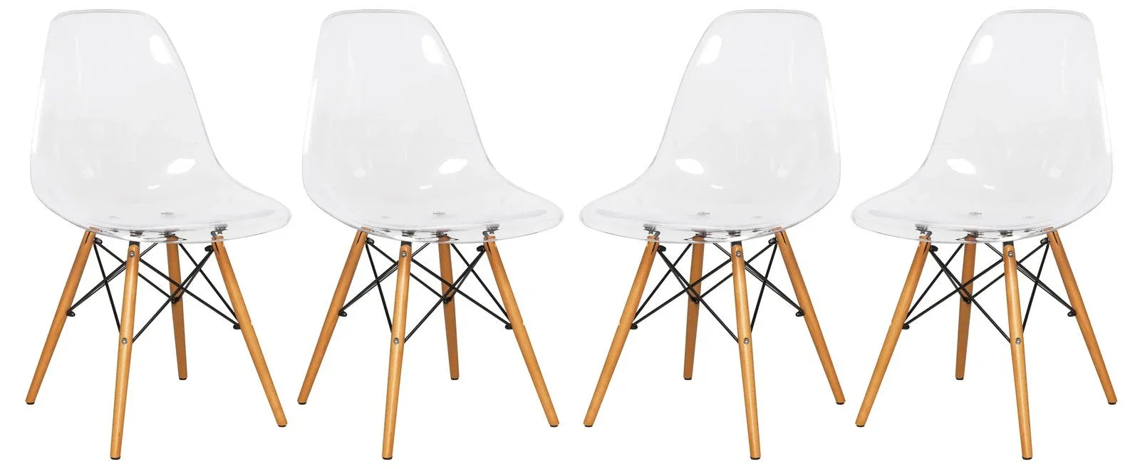 Dover Modern Dining Chair Molded Side Chair Set of 4 - Elax Furniture