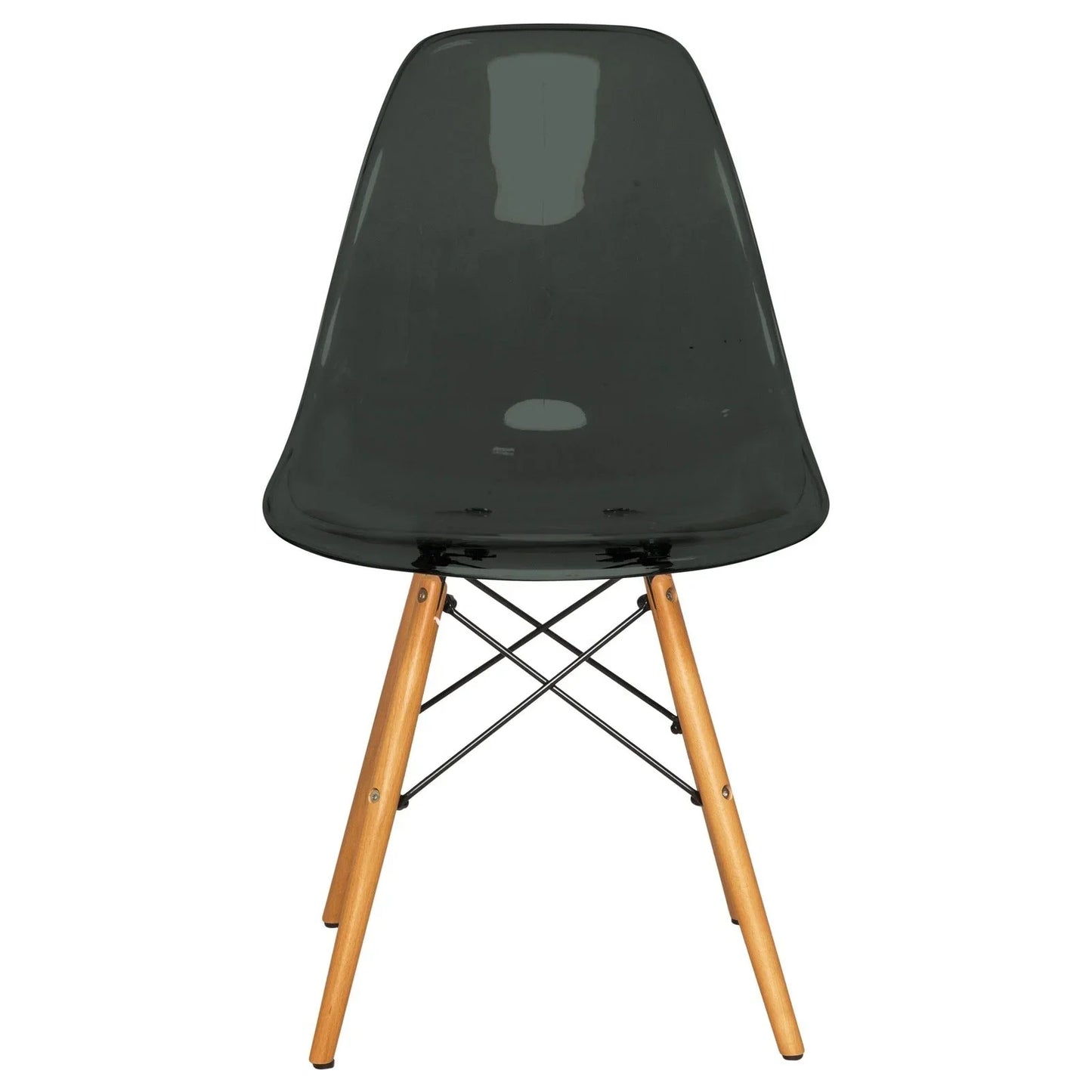 Dover Modern Molded Side Chair with Wood Base, Set of 2 - Elax Furniture