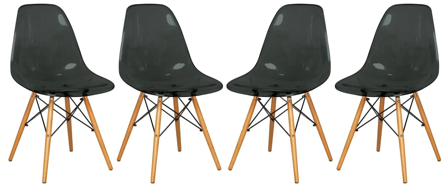 Dover Modern Dining Chair Molded Side Chair Set of 4 - Elax Furniture