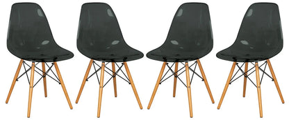 Dover Modern Dining Chair Molded Side Chair Set of 4 - Elax Furniture