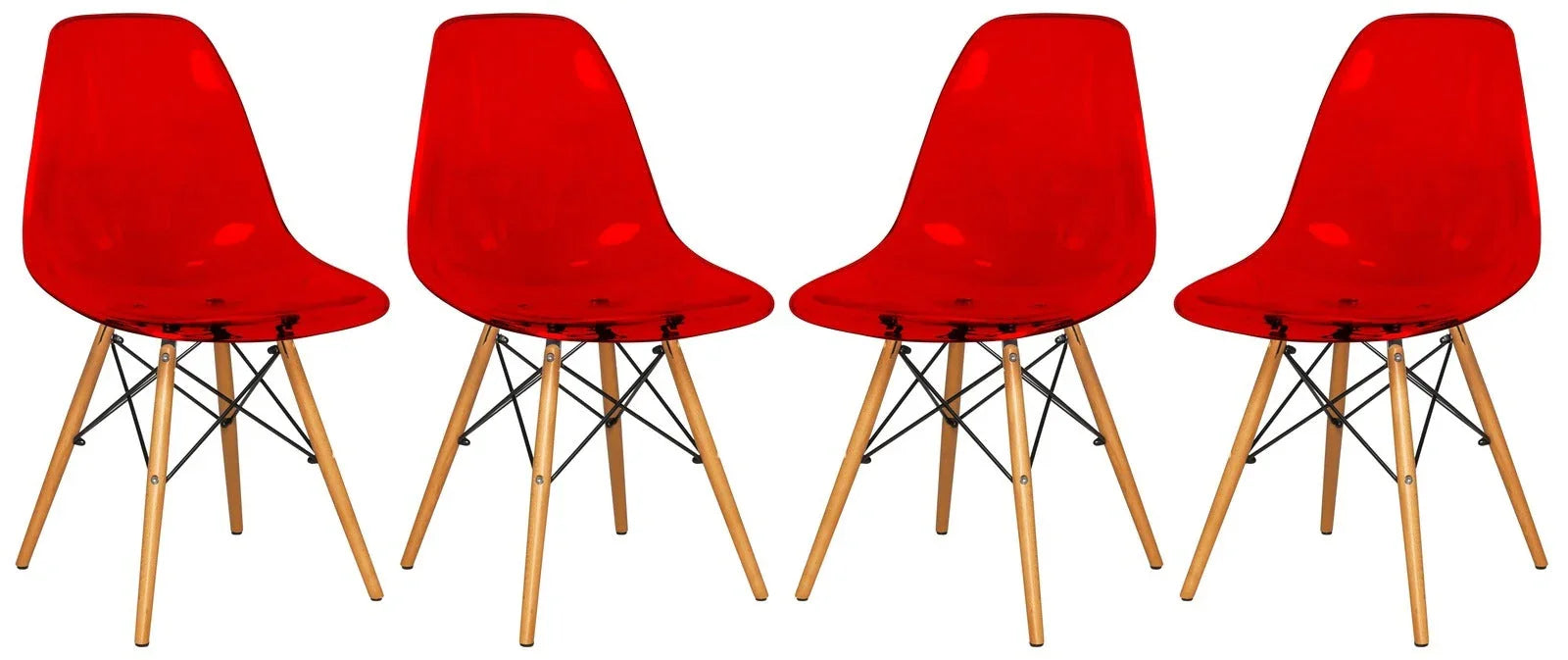 Dover Modern Dining Chair Molded Side Chair Set of 4 - Elax Furniture