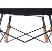 Dover Round Dining Table With Glass Tabletop and Natural Wood Eiffel Base - Elax Furniture