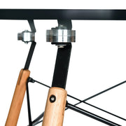 Dover Round Dining Table With Glass Tabletop and Natural Wood Eiffel Base - Elax Furniture