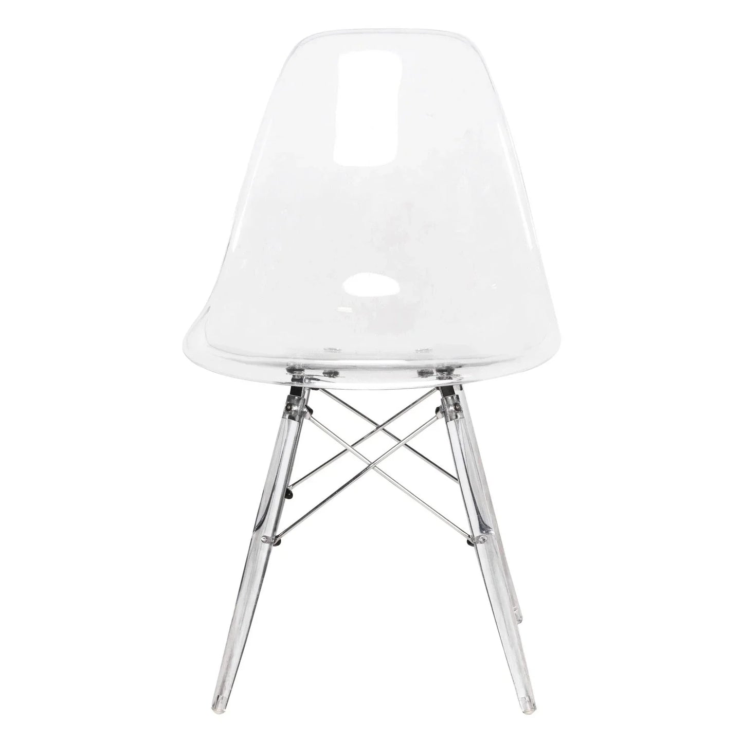 Dover Molded Side Chair with Acrylic Base, Set of 2 - Elax Furniture
