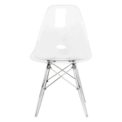 Dover Molded Side Chair with Acrylic Base, Set of 2 - Elax Furniture