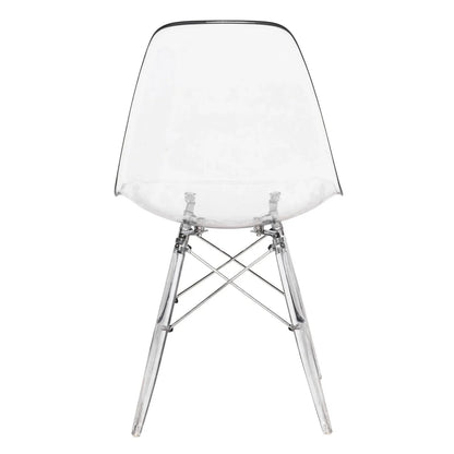 Dover Molded Side Chair with Acrylic Base, Set of 2 - Elax Furniture