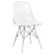 Dover and Cresco Modern Dining Chair Molded Side Chair with Base - Elax Furniture