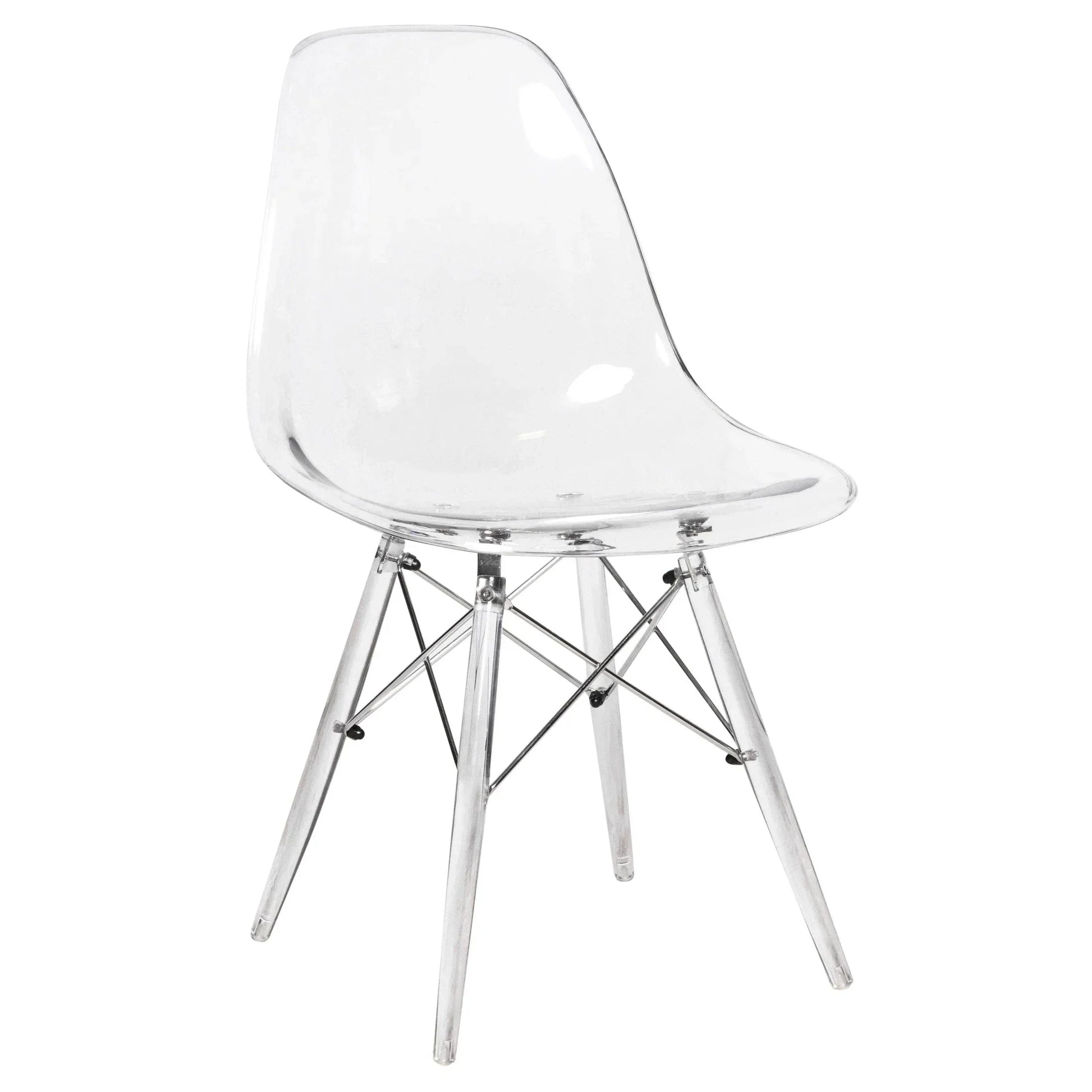 Dover and Cresco Modern Dining Chair Molded Side Chair with Base - Elax Furniture