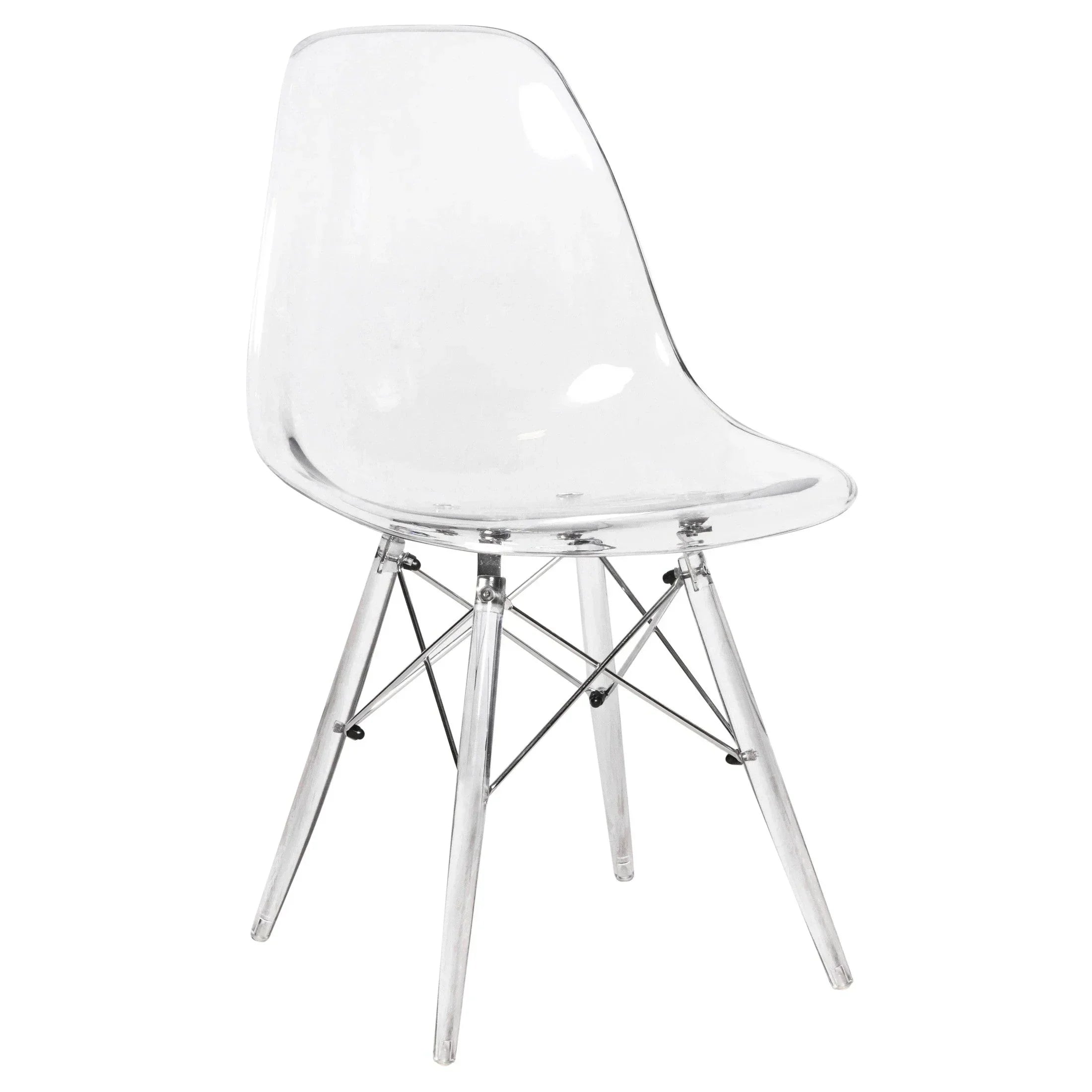 Dover and Cresco Modern Dining Chair Molded Side Chair with Base - Elax Furniture