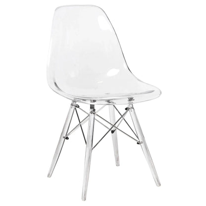 Dover and Cresco Modern Dining Chair Molded Side Chair with Base - Elax Furniture