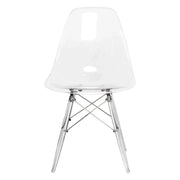Dover and Cresco Modern Dining Chair Molded Side Chair with Base - Elax Furniture