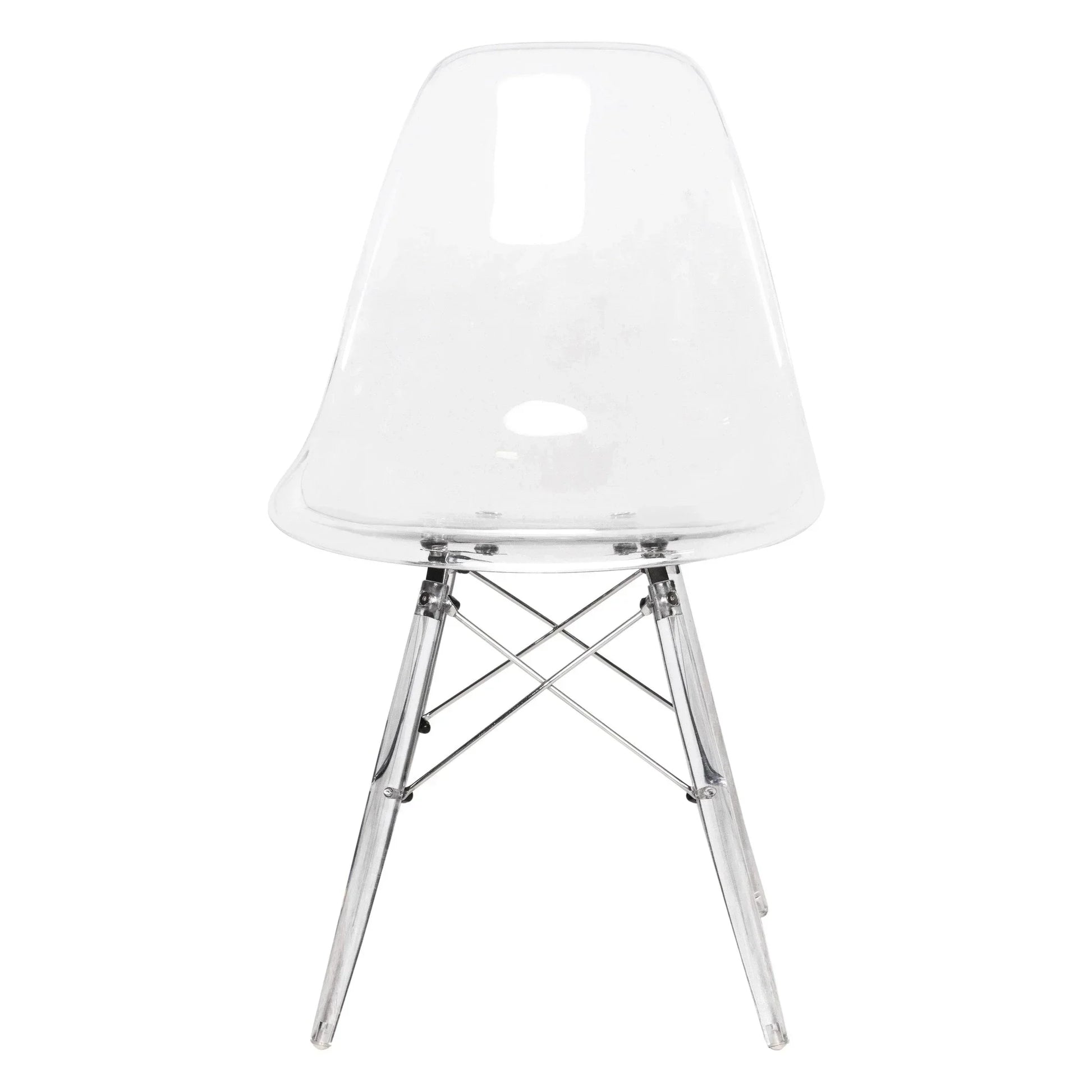 Dover and Cresco Modern Dining Chair Molded Side Chair with Base - Elax Furniture