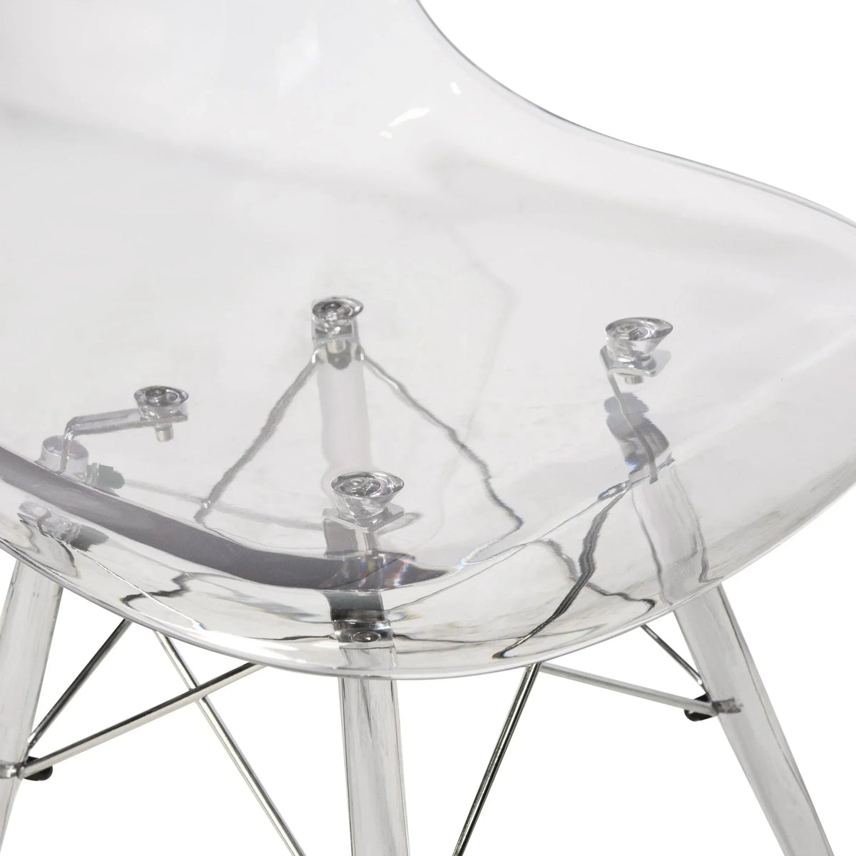 Dover and Cresco Modern Dining Chair Molded Side Chair with Base - Elax Furniture