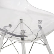 Dover and Cresco Modern Dining Chair Molded Side Chair with Base - Elax Furniture