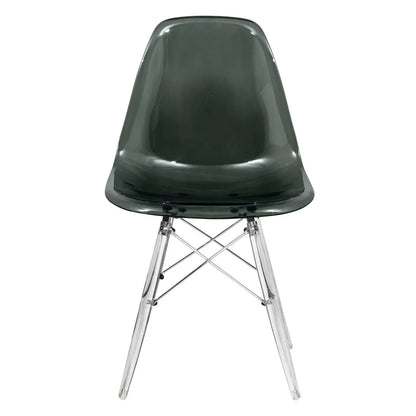 Dover Molded Side Chair with Acrylic Base, Set of 2 - Elax Furniture