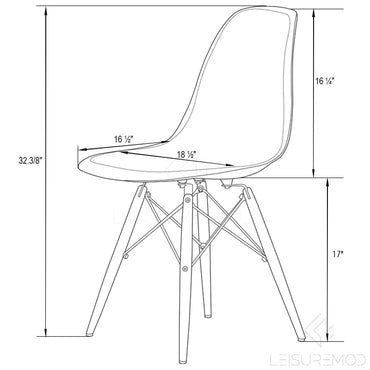 Dover Molded Side Chair with Acrylic Base, Set of 4 - Elax Furniture