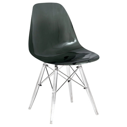 Dover and Cresco Modern Dining Chair Molded Side Chair with Base - Elax Furniture