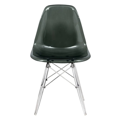 Dover and Cresco Modern Dining Chair Molded Side Chair with Base - Elax Furniture