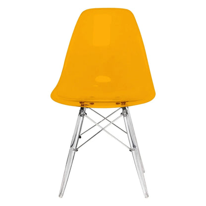 Dover Molded Side Chair with Acrylic Base, Set of 4 - Elax Furniture