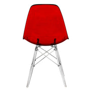 Dover and Cresco Modern Dining Chair Molded Side Chair with Base - Elax Furniture
