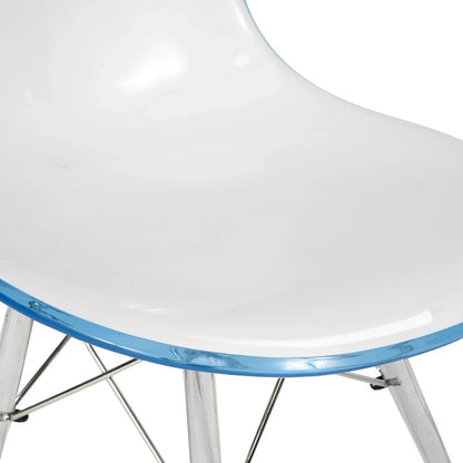 Dover Molded Side Chair with Acrylic Base, Set of 2 - Elax Furniture