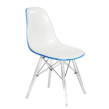 Dover and Cresco Modern Dining Chair Molded Side Chair with Base - Elax Furniture