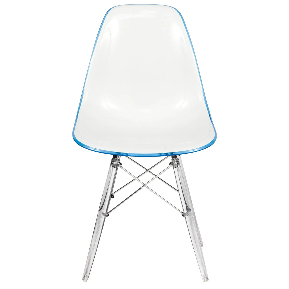 Dover and Cresco Modern Dining Chair Molded Side Chair with Base - Elax Furniture