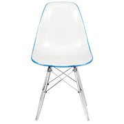 Dover and Cresco Modern Dining Chair Molded Side Chair with Base - Elax Furniture