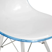 Dover and Cresco Modern Dining Chair Molded Side Chair with Base - Elax Furniture