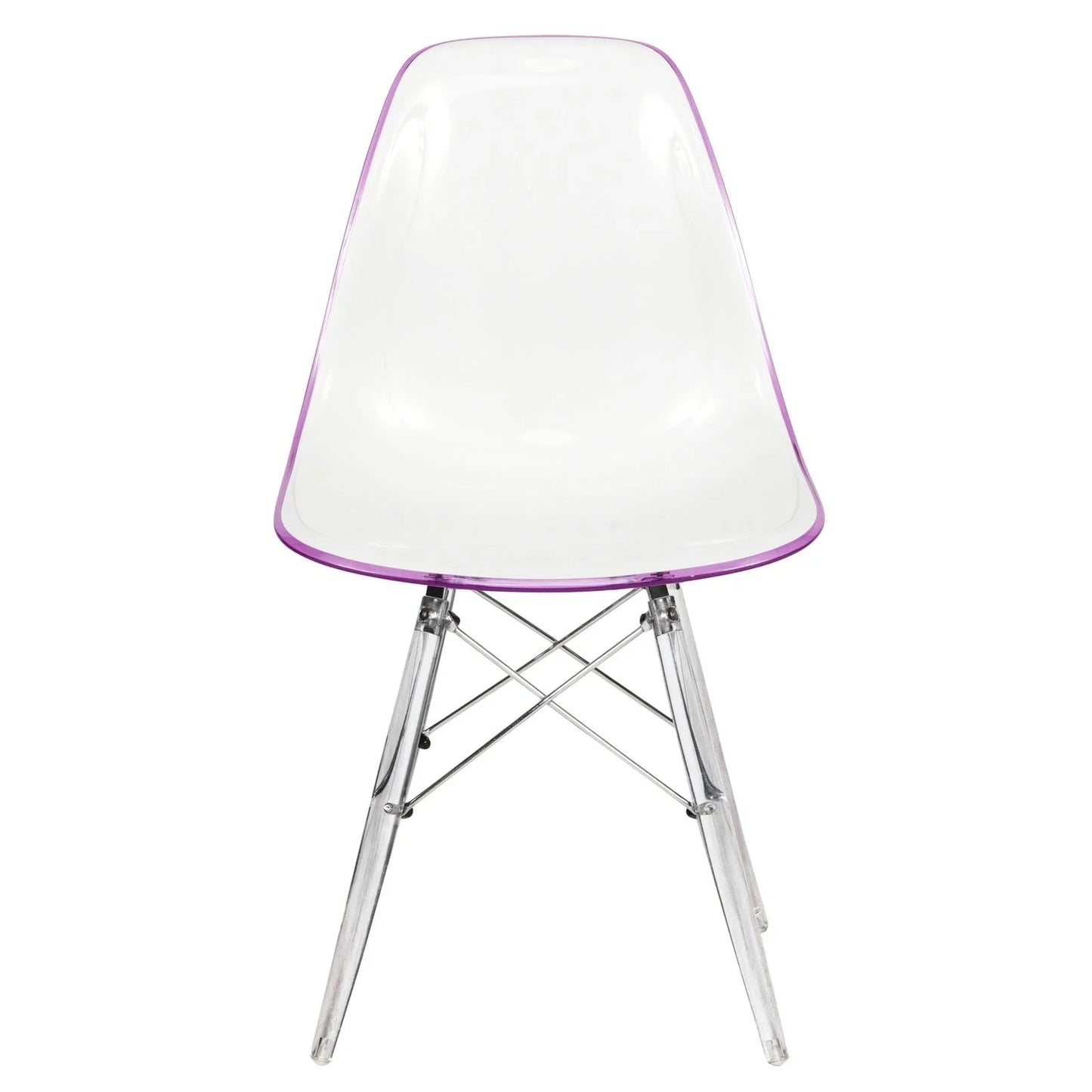 Dover Molded Side Chair with Acrylic Base, Set of 2 - Elax Furniture