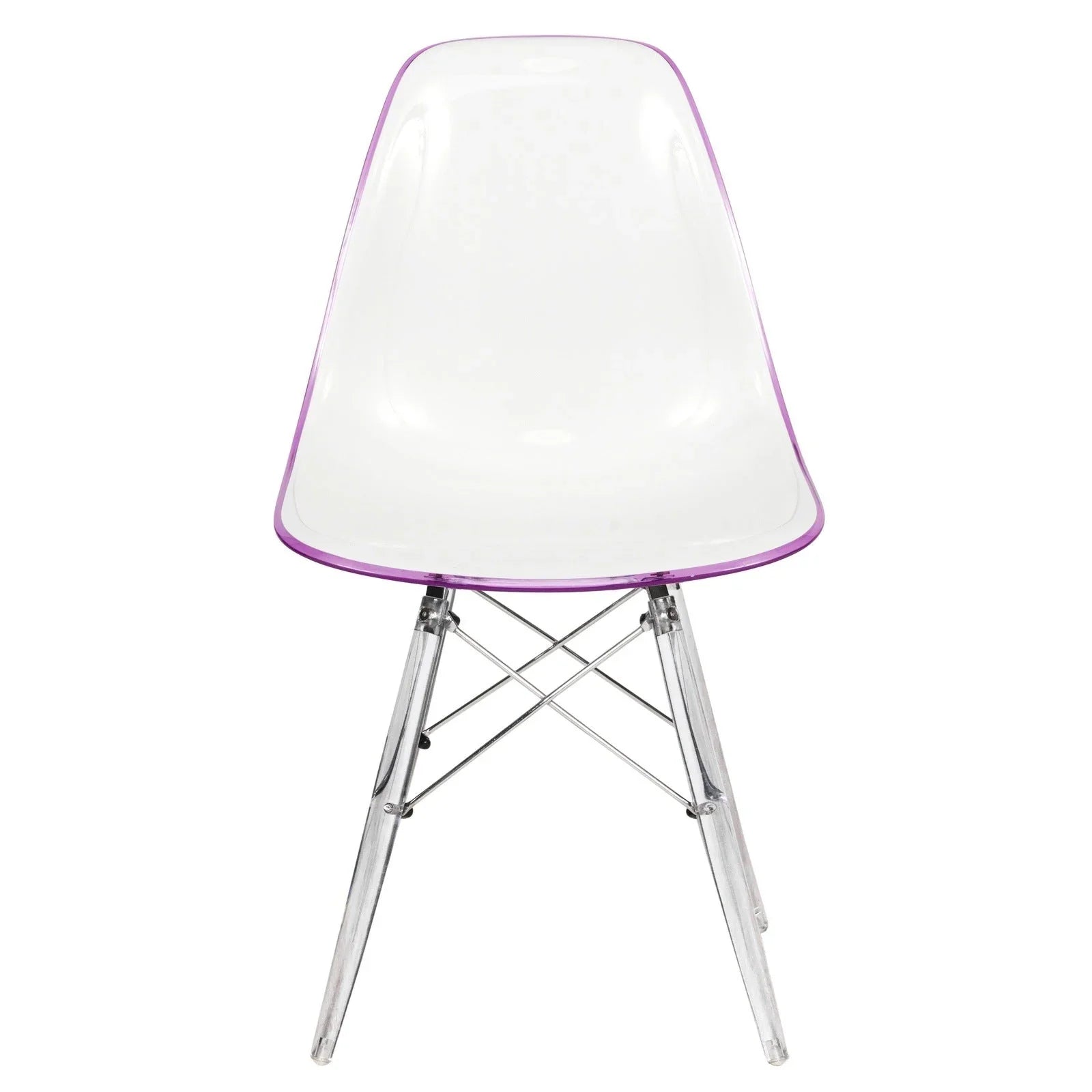 Dover Molded Side Chair with Acrylic Base, Set of 2 - Elax Furniture