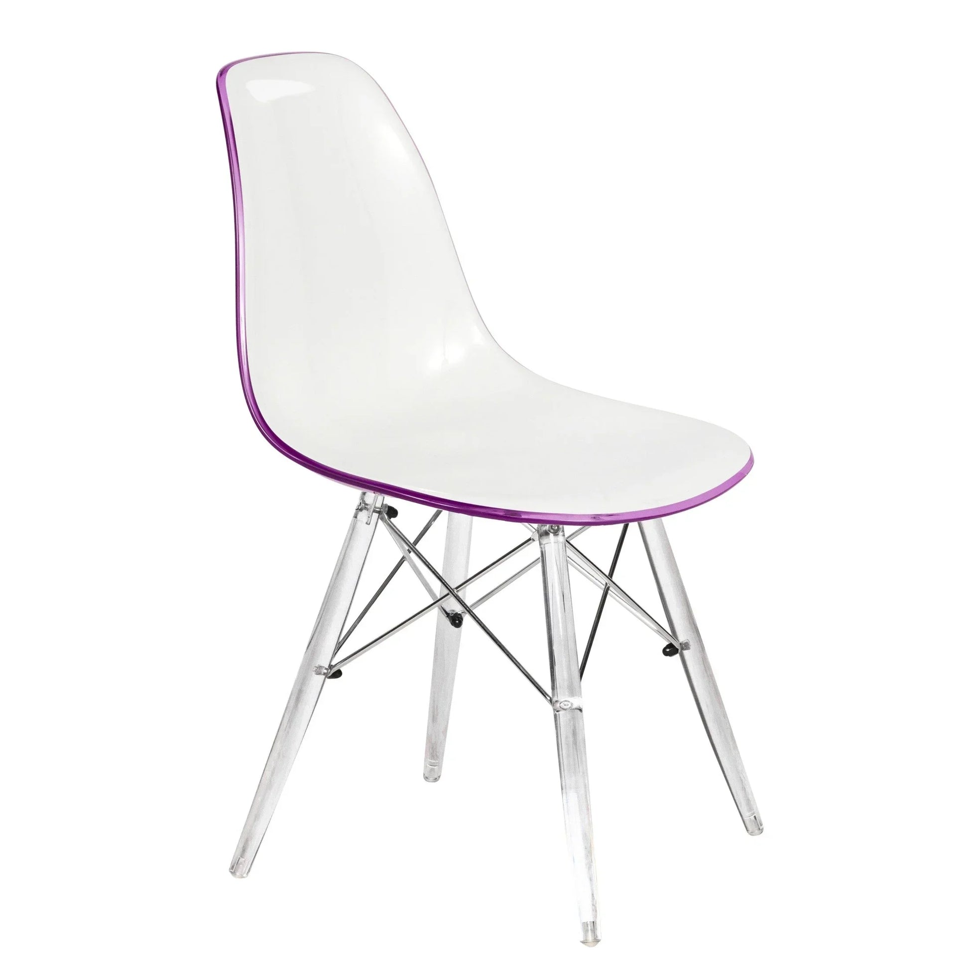 Dover and Cresco Modern Dining Chair Molded Side Chair with Base - Elax Furniture