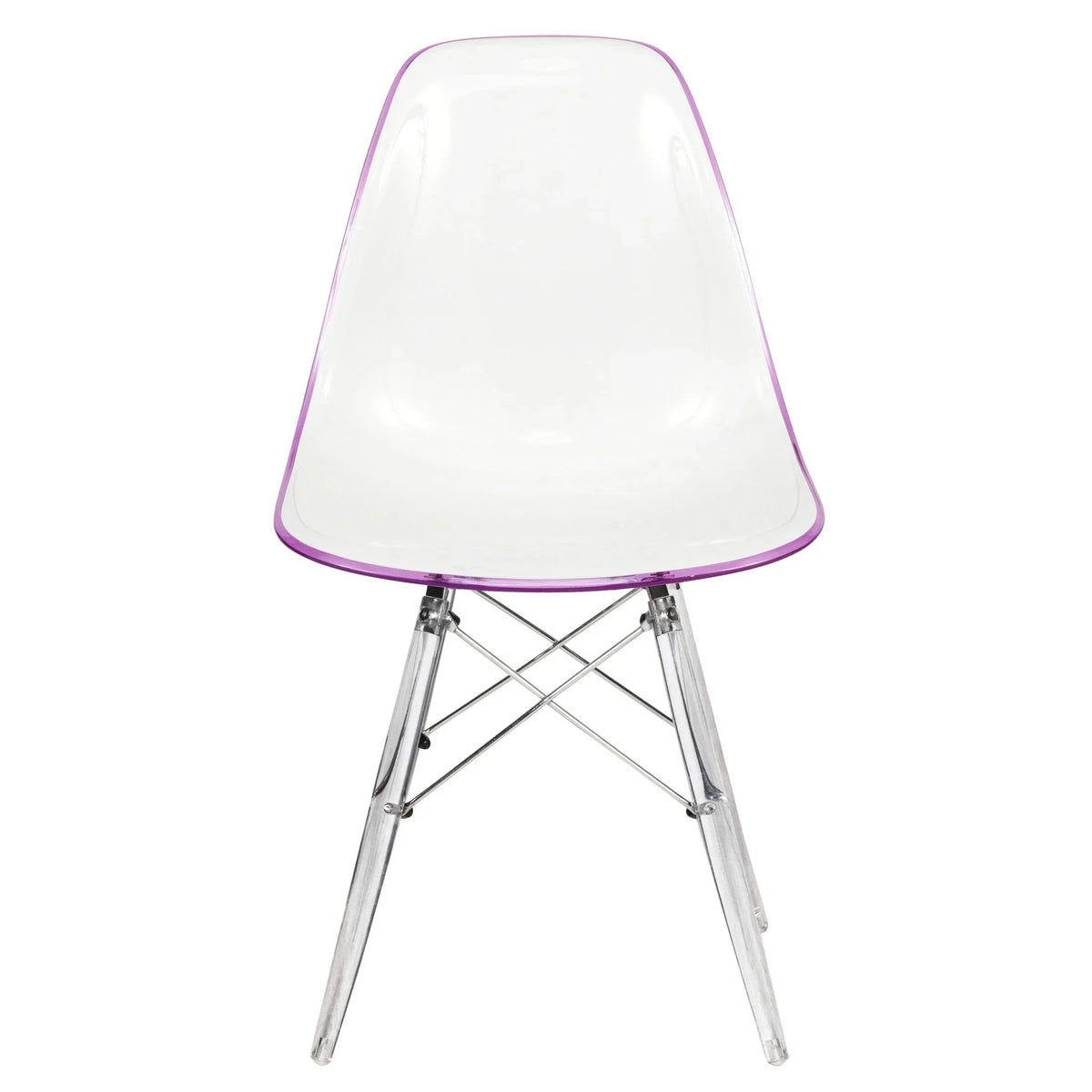 Dover and Cresco Modern Dining Chair Molded Side Chair with Base - Elax Furniture