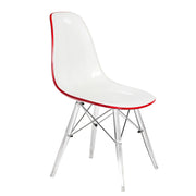 Dover and Cresco Modern Dining Chair Molded Side Chair with Base - Elax Furniture